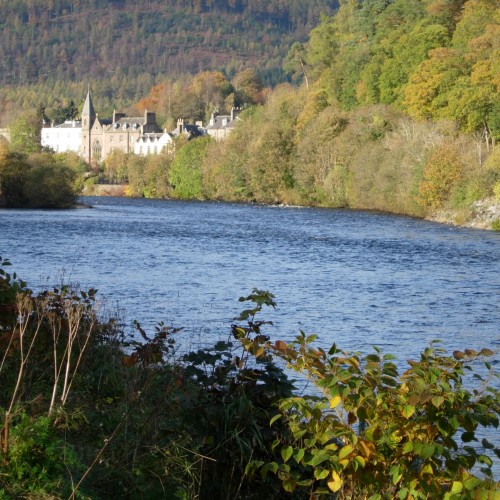 Here's a lovely upstream shot of the town of Dunkeld which is positioned on the banks of the River Tay in Perthshire. The white building to the left is the lovely Atholl Arms Hotel where many of our River Tay salmon fishers like to stay.