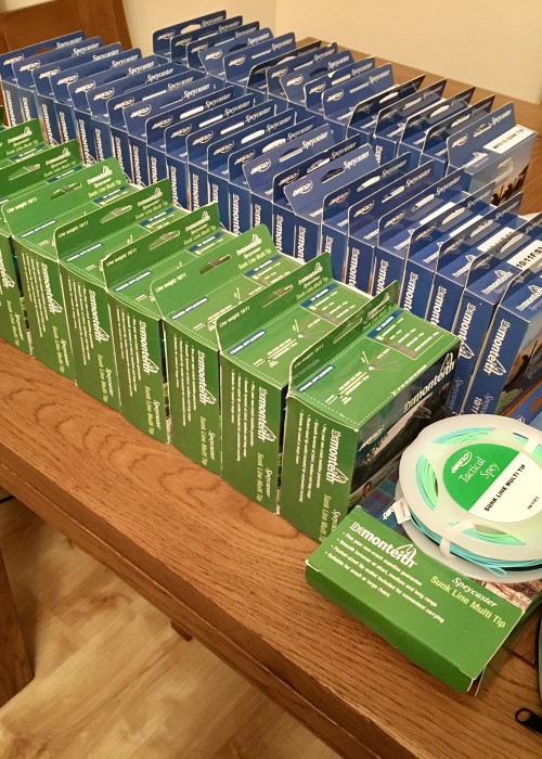 Here's a selection of what were amazing Spey lines that I very carefully designed via loads of prototyping on the Newtyle Beat jetty while serving on the beat as Head Ghillie. I and many other still use these 'true fishing lines' today some 20 years after they were last manufactured.