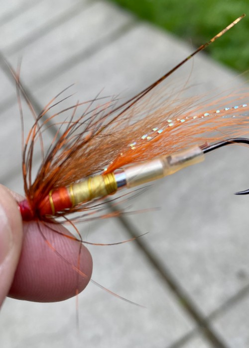 Here's a very special little creation I concocted on the River Tay 20 years ago. This deadly fly pattern is known as the 'Jock's Shrimp' and is one of the most reliable salmon fly patterns I've ever fished with especially from late August to mid October when fished deep in amongst resident salmon.